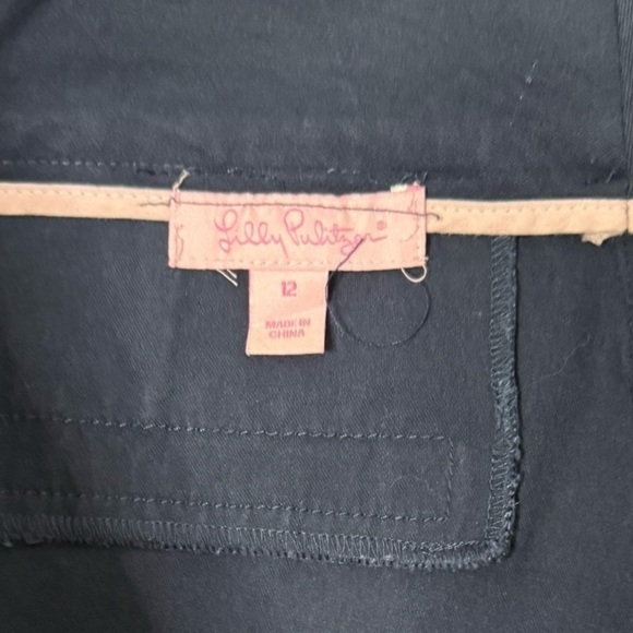 Lilly Pulitzer Navy Blue Luxury Women's Office Career Capri Pant Size 12 - Picture 5 of 8